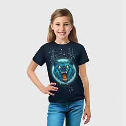 Футболка детская Космический медведь, цвет: 3D-принт — фото 2