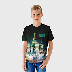 Футболка детская Храм Василия Блаженного, цвет: 3D-принт — фото 2