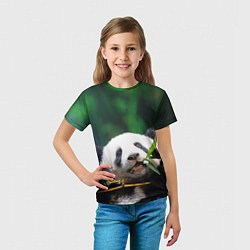 Футболка детская Панда на ветке, цвет: 3D-принт — фото 2