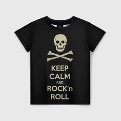 Футболка детская Keep Calm & Rock'n'Roll, цвет: 3D-принт