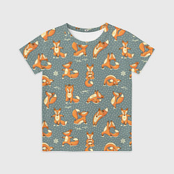 Футболка детская Foxes Yoga, цвет: 3D-принт