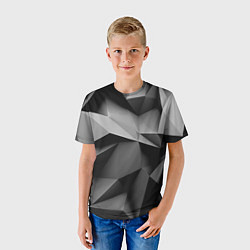 Футболка детская Gray abstraction, цвет: 3D-принт — фото 2