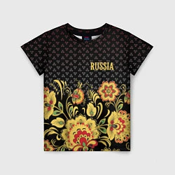 Футболка детская Russia: black edition, цвет: 3D-принт