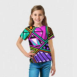 Футболка детская Geometry, цвет: 3D-принт — фото 2