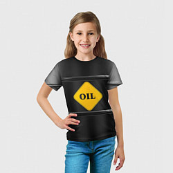 Футболка детская Oil, цвет: 3D-принт — фото 2
