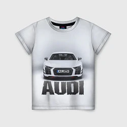 Футболка детская Audi серебро, цвет: 3D-принт