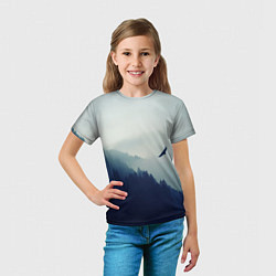 Футболка детская Орел над Лесом, цвет: 3D-принт — фото 2