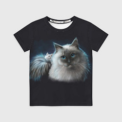 Футболка детская Кошка и мышка, цвет: 3D-принт