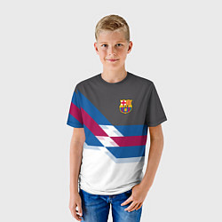 Футболка детская Barcelona FC: White style, цвет: 3D-принт — фото 2
