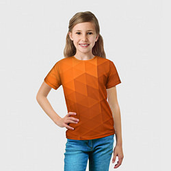 Футболка детская Orange abstraction, цвет: 3D-принт — фото 2