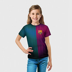 Футболка детская Barcelona FC: Abstract 2018, цвет: 3D-принт — фото 2