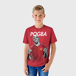 Футболка детская FC MU: Pogba, цвет: 3D-принт — фото 2