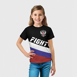 Футболка детская Fight Russia, цвет: 3D-принт — фото 2