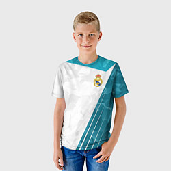 Футболка детская FC Real Madrid: Abstract, цвет: 3D-принт — фото 2