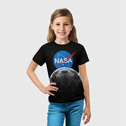 Футболка детская NASA: Moon Rise, цвет: 3D-принт — фото 2