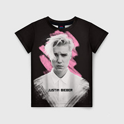 Футболка детская Justin Bieber: Pink Splash, цвет: 3D-принт