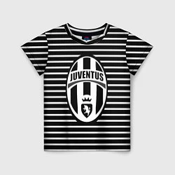 Футболка детская FC Juventus: Black Lines, цвет: 3D-принт