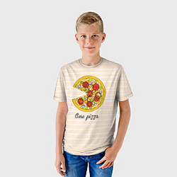 Футболка детская One Love - One pizza, цвет: 3D-принт — фото 2