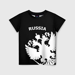 Футболка детская Russia: Black Edition, цвет: 3D-принт