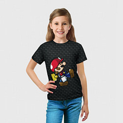Футболка детская Super Mario: Black Brick, цвет: 3D-принт — фото 2