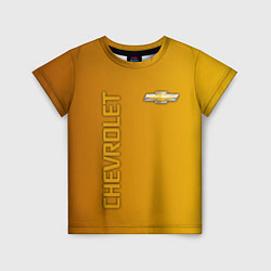 Футболка детская Chevrolet желтый градиент, цвет: 3D-принт