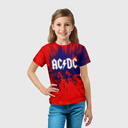 Футболка детская AC/DC: Red & Blue, цвет: 3D-принт — фото 2