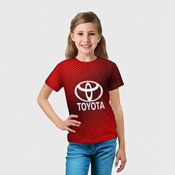 Футболка детская Toyota: Red Carbon, цвет: 3D-принт — фото 2