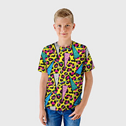 Футболка детская 80s Leopard, цвет: 3D-принт — фото 2
