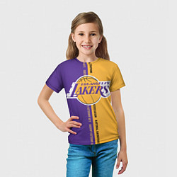 Футболка детская NBA: LA Lakers, цвет: 3D-принт — фото 2