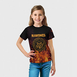 Футболка детская Ramones: Hell Flame, цвет: 3D-принт — фото 2