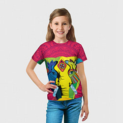 Футболка детская Индийский слон, цвет: 3D-принт — фото 2