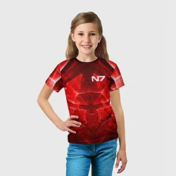 Футболка детская Mass Effect: Red Armor N7, цвет: 3D-принт — фото 2
