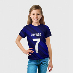 Футболка детская Ronaldo 7: Blue Sport, цвет: 3D-принт — фото 2