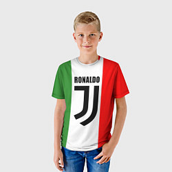 Футболка детская Ronaldo Juve Italy, цвет: 3D-принт — фото 2
