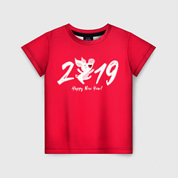 Футболка детская Happy New Year 2019, цвет: 3D-принт