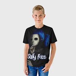 Футболка детская Sally Face: Dark Mask, цвет: 3D-принт — фото 2