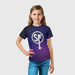 Футболка детская Sally Face: Violet SF, цвет: 3D-принт — фото 2