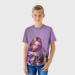 Футболка детская Billie Eilish: Violet Fashion, цвет: 3D-принт — фото 2