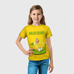 Футболка детская Billie Eilish: Yellow Mood, цвет: 3D-принт — фото 2