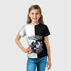 Футболка детская Hollow Knight Black & White, цвет: 3D-принт — фото 2