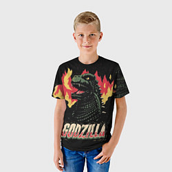 Футболка детская Flame Godzilla, цвет: 3D-принт — фото 2