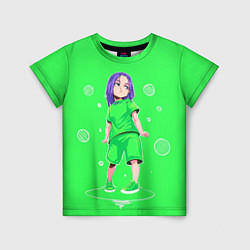 Футболка детская Billie Eilish: Acid Girl, цвет: 3D-принт
