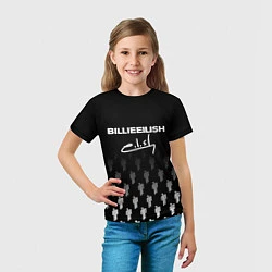 Футболка детская Billie Eilish: Black Autograph, цвет: 3D-принт — фото 2