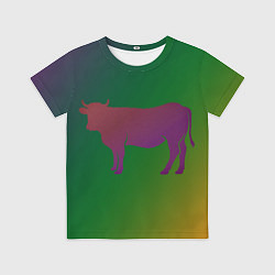 Футболка детская Короватрехцветный градиент, цвет: 3D-принт