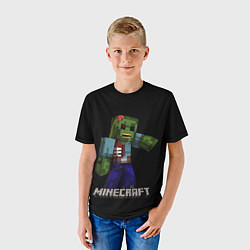 Футболка детская MINECRAFT ЗОМБИ, цвет: 3D-принт — фото 2