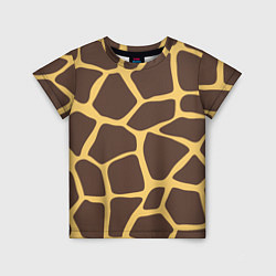 Футболка детская Окрас жирафа, цвет: 3D-принт
