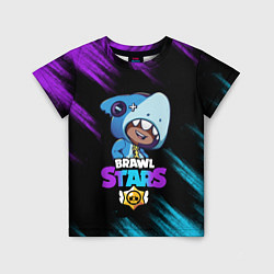 Футболка детская Brawl Stars LEON SHARK, цвет: 3D-принт