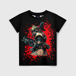Футболка детская Bloodhound 3D Black, цвет: 3D-принт