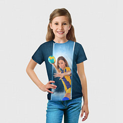 Футболка детская Гандболистка, цвет: 3D-принт — фото 2