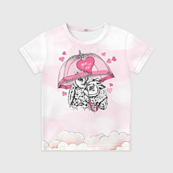 Футболка детская Влюбленные совушки, цвет: 3D-принт